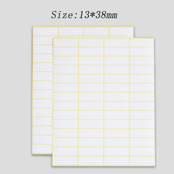 15 Sheet/pack White Sticker Rectangle Adhesive Label Blank Price Label  Writable Sticker School Stationery Stickers 13x38mm - Stationery Sticker -  AliExpress