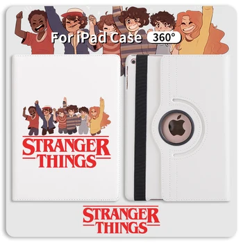 

360 Degrees Rotating PU Leather Case Stranger Things For iPad 7th Generation Case Smart Tablet For iPad Mini 4 5 Air 2 3 10.2in