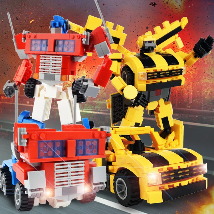 

Deformed robot model building blocks compatible with city legoing bricks toy for boy children gift.