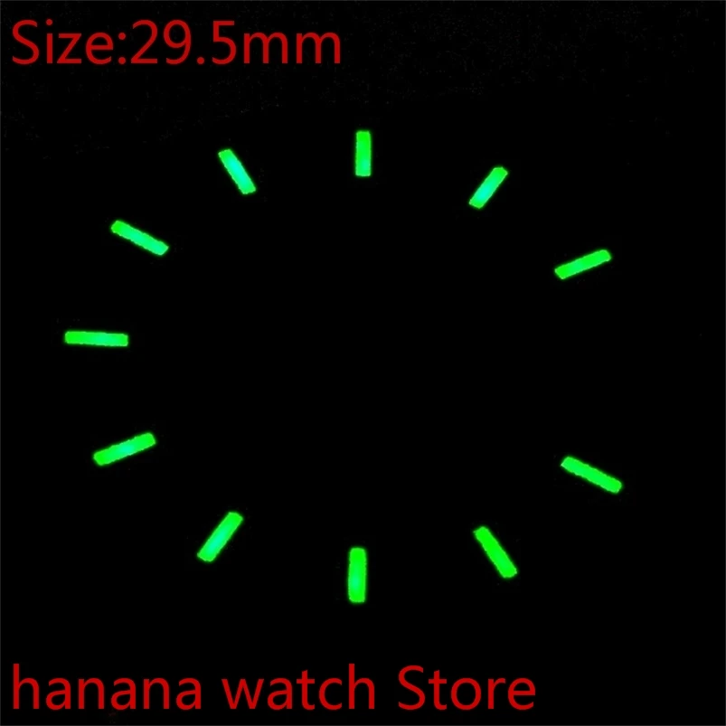 NO Aseptic 29.5mm Round Dial Date Kit ETA 2824/2836 Miyota 8215/8205/821A Movement Men's Watch Night Disc Parts white