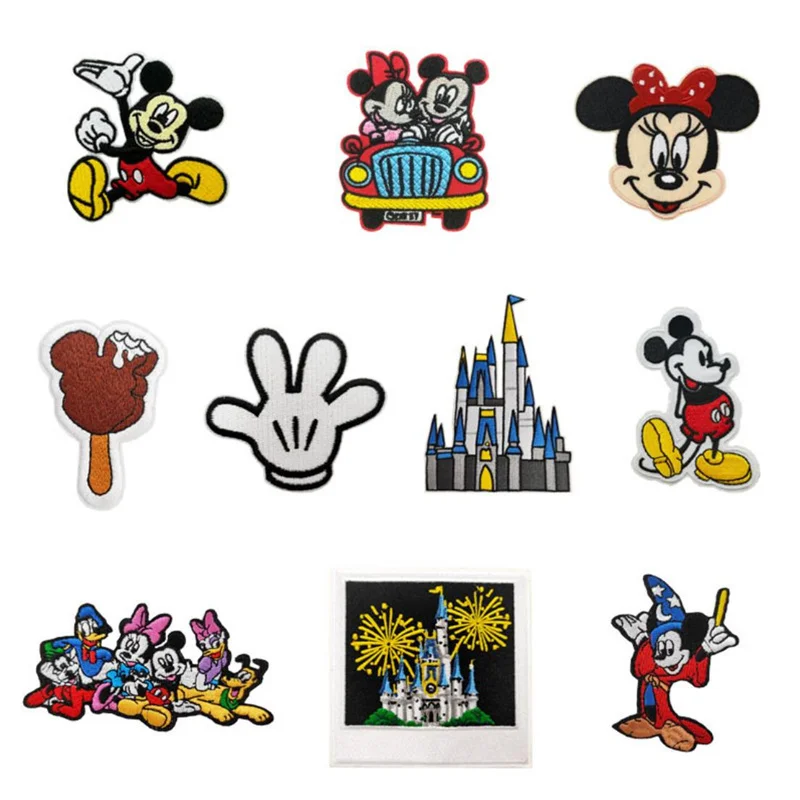 Disney Patches Fusible/Embroidery Patch Iron On Patches For Clothing  Applique Mickey Family Embroidered Patches Decor On Clothes - AliExpress