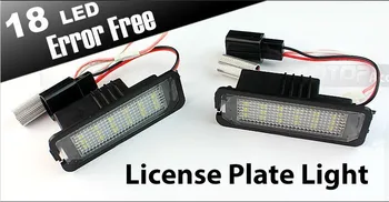 

1pcs High Power Error Free 18 SMD LED license plate tag light For Skoda SEAT Golf 4 5 6 Eos Lupo Beetle Passat CC Polo Phaeton