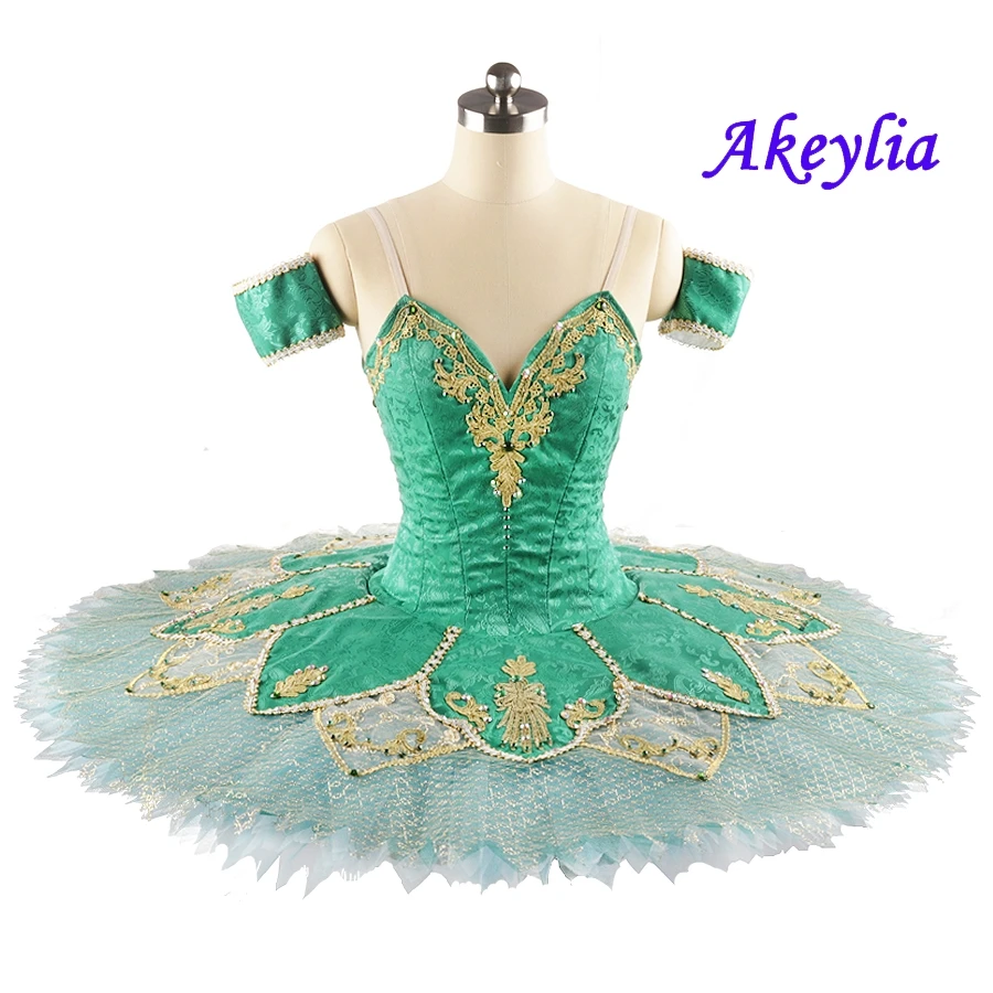 Cyan Professional Ballet Tutus For Girl YAGP Classical Pancake Tutu Ballet Dress Adult Soloist Esmeralda Ballet Dress  Palegreen