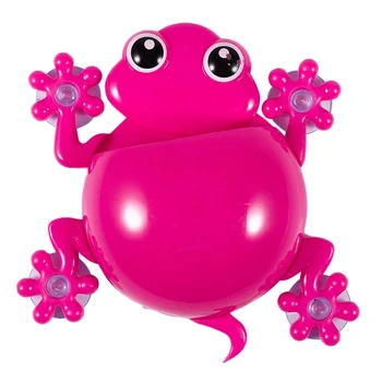 

Cartoon Gecko Toothpaste Holder Wall Sucker Hook Toothbrush Holder (Hot Pink)
