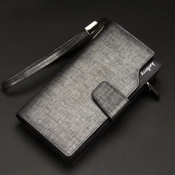 

Men Wallets Long Style Business Card Holder Male Purse Zipper Large Capacity Brand PU Leather Clutch Wallet for Men