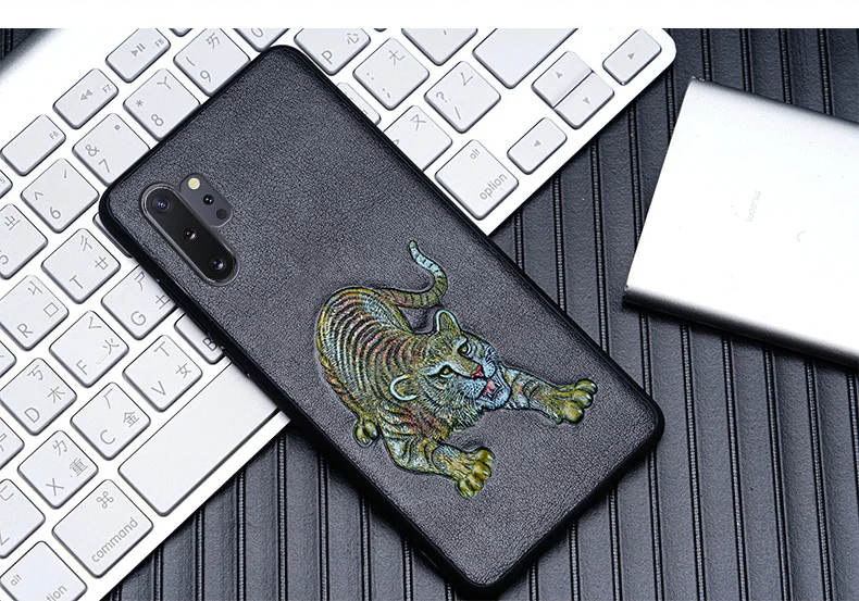 Креативный чехол с тиснением из натуральной кожи ручной работы для samsung galaxy A50 A70 A40 A20 Note 8 9 10 S8 S9 S10 plus чехол для телефона r