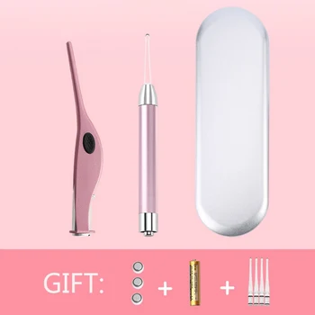 

2 Pieces Ear Wax Picker Deaf Ear Cleaner Ear Cleaner Spoon Care With LED Light Ear