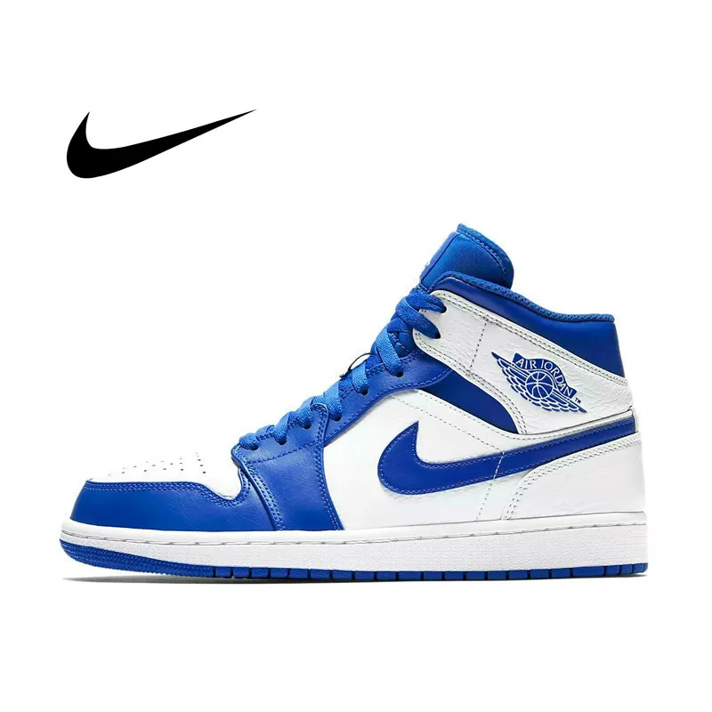 Оригинальные оригинальные мужские баскетбольные кроссовки Nike Air Jordan 1 Mid AJ1