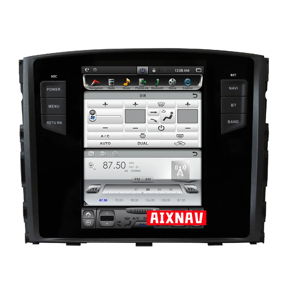Top 2 Din Car Radio HD Touch Screen Bluetooth Multimedia Player USB GPS Navigator Autoradio Backup Monitor for Mitsubishi Pajero 2