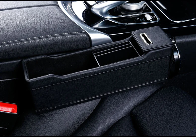 Внутренняя отделка автомобиля Автомобильная многофункциональная с USB зарядным устройством коробка для хранения кожаный чехол автомобильное сиденье зазор перчатка коробка