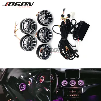 

For Mercedes Benz GLA X156 CLA C117 2014-2019 Car interior Air Vent Outlet Turbo Trim Replacement 12Color Ambient Light