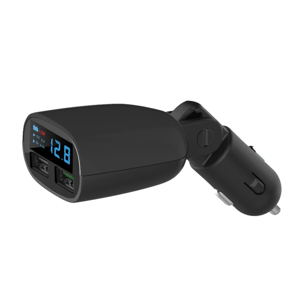 Двойной USB порт автомобильное быстрое портативное зарядное устройство прикуриватель 3.4A 5V адаптер Светодиодный дисплей для зарядки тока