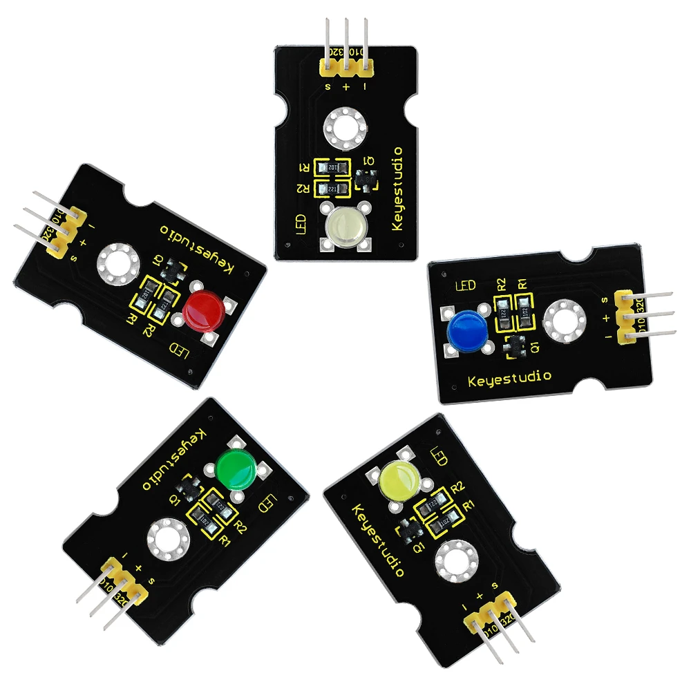 Happening ledelse skøn Keyestudio Super-bright Emitting Color 5mm Red/blue/yellow/green/white Led  Module For Arduino Stem - Integrated Circuits - AliExpress