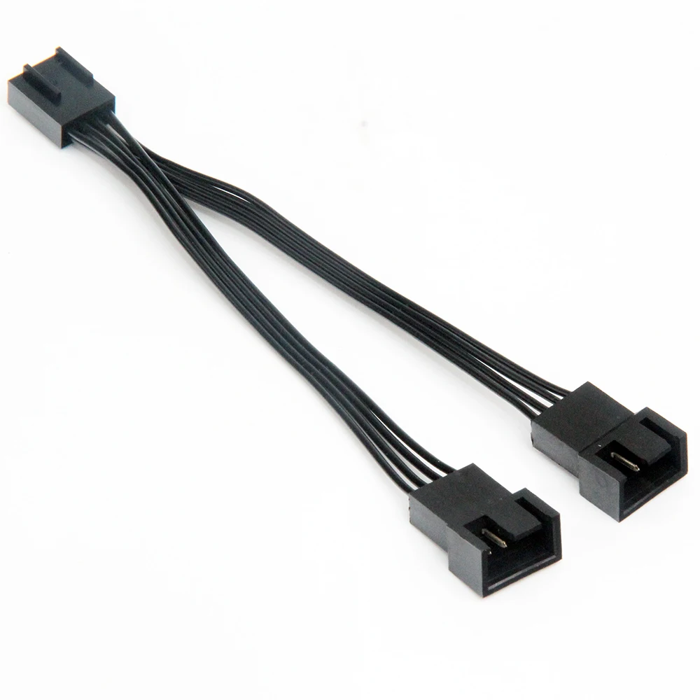

4Pin Fan PWM Cable 1 to 2 way 4 Pin 3Pin Power Supply Extension Cable 4P Cooler Port Multiplier Female to Male Cooling Fan Cable