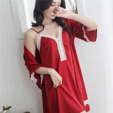 Кимоно купальные халаты 2 шт. ремень и халат костюм Глубокий v-образный вырез женский атласный сексуальный Пижамный костюм из вискозы Домашняя одежда элегантный Одноцветный халат набор