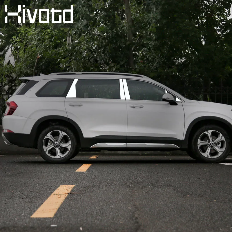 Hivotd защитная лента из нержавеющей стали для Hyundai Santa Fe 2019 2020 накладка на окна