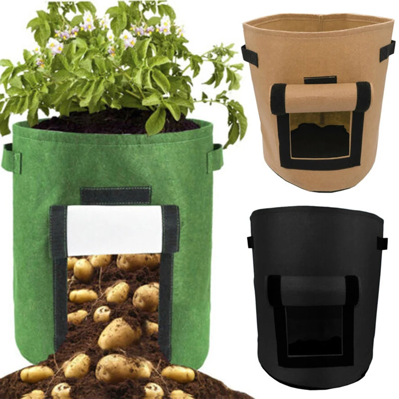 Контейнер для растений, предотвращающий Кружение корней, Выращивание растений, овощей, фруктов, дома, сада, двора, ручки, ремень, сумка для выращивания