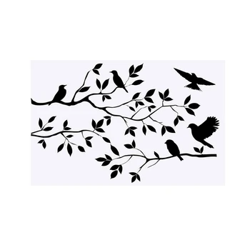 

2020 New Tree Birds Removable Wall Stickers Decals Sofa Art Vinyl Living Room Mural Decor