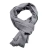 Fashion Men Soild Color Cashmere Scarf Winter Thicken Warm Pashmina Shawl Man Black Gray Casual Scarves Tassel Foulard Bufanda 1