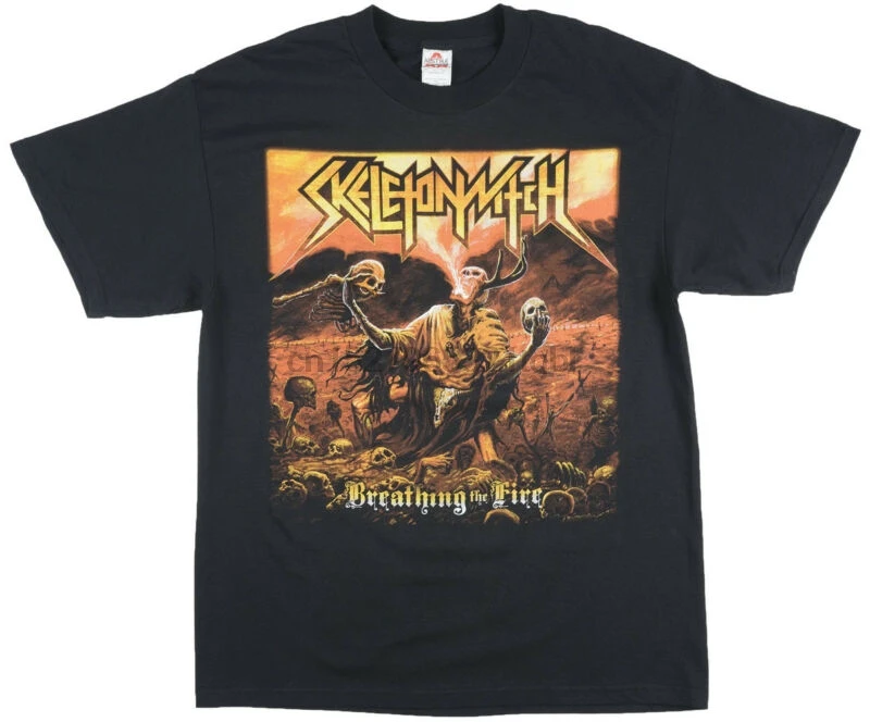 Skeletonwitch Breathing the Fire Shirt Extreme Metal Band Black(1) |