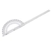 180 Degree 250 x 300mm Stainless Steel Adjustable Double-arm Angle Ruler with Round Head Rotary Protractor Tool goniometer 4
