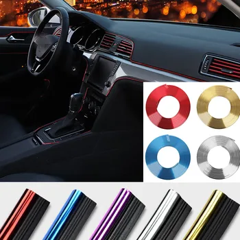

2.5M Car Styling Interior decoration strip plating Moulding Trim Dashboard Door Edge Universal For Auto CarAccessories