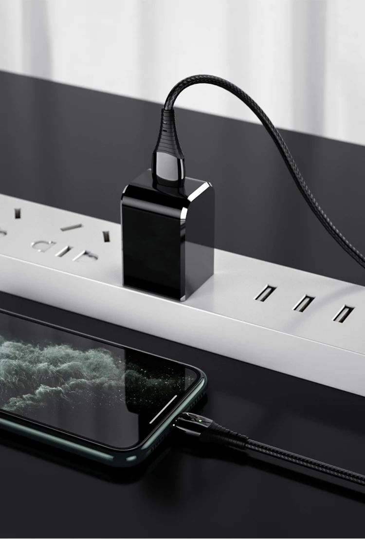 Магнитный usb-кабель Meide 2 м для iPhone XS samsung, зарядное устройство Micro USB type C, быстрая зарядка Micro usb type-C