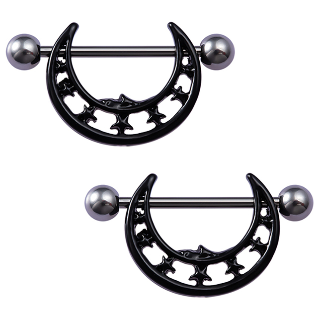 Rabbit Nipple Ring Piercing Barbell Shield Bar Rings Surgical Steel Sexy Adult Game for Women Breast Body Jewelry Gift 14G