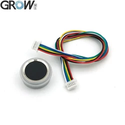 GROW R502-F RGB LED Waterproof Small DC3.3V Diameter 21.5mm MX1.0-6pin Capacitive Round LED Fingerprint Module Sensor Scanner