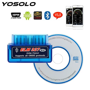 

YOSOLO Car Diagnostic Tool For OBDII Protocol For Android/Symbian Code Readers ELM327 Bluetooth V2.1 / V1.5 OBD2 Scan Tools