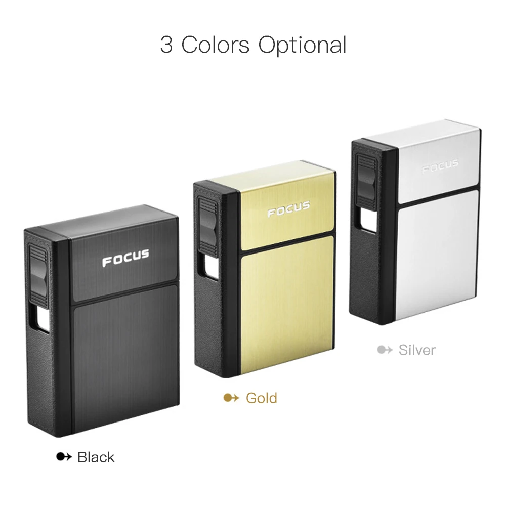 High Quality Ciagrette Holder Box with Removable USB Electronic Lighter Flameless Windproof Cigarette Case with Lighter New