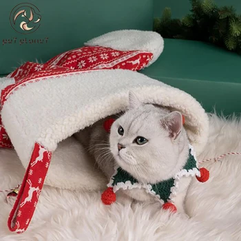 

Cute Cat Nest Mat Creative Pet Supplies Christmas Stocking Shape