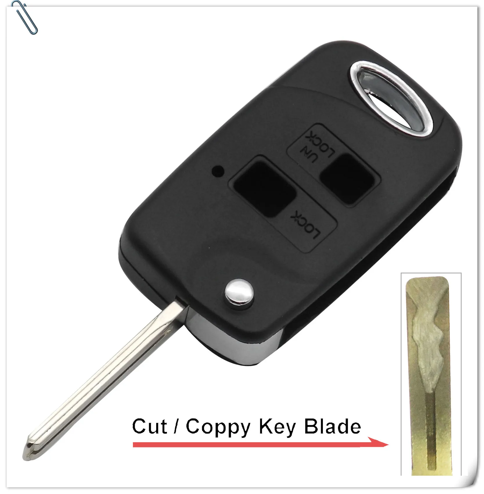 Bilchave Складной флип 2 кнопки дистанционного головка ключа для Toyota Yaris Prado Tarago Camry Corolla Land Cruiser Uncut/Cut ключ лезвие