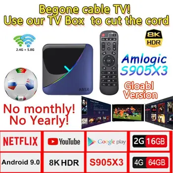 

Android 9.0 IPTV Box A95X 2G16G 4G64G+1 Year Europe Dutch Finland IPTV Subscription Nordic IPTV 8000Live+6000VOD WiFi 4K TV Box