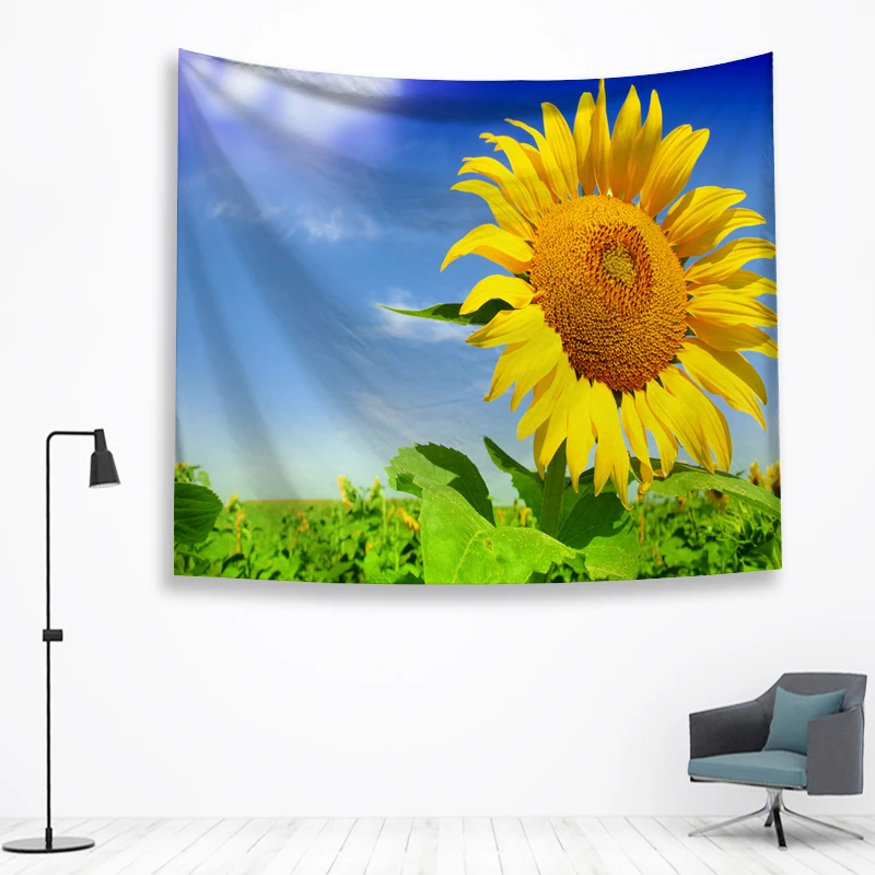 Подсолнух стены Ttapestry висячие украшения богемный пляжный коврик дом Декор общежития МАНДАЛА ГОБЕЛЕН колдовство хиппи - Цвет: 1-9