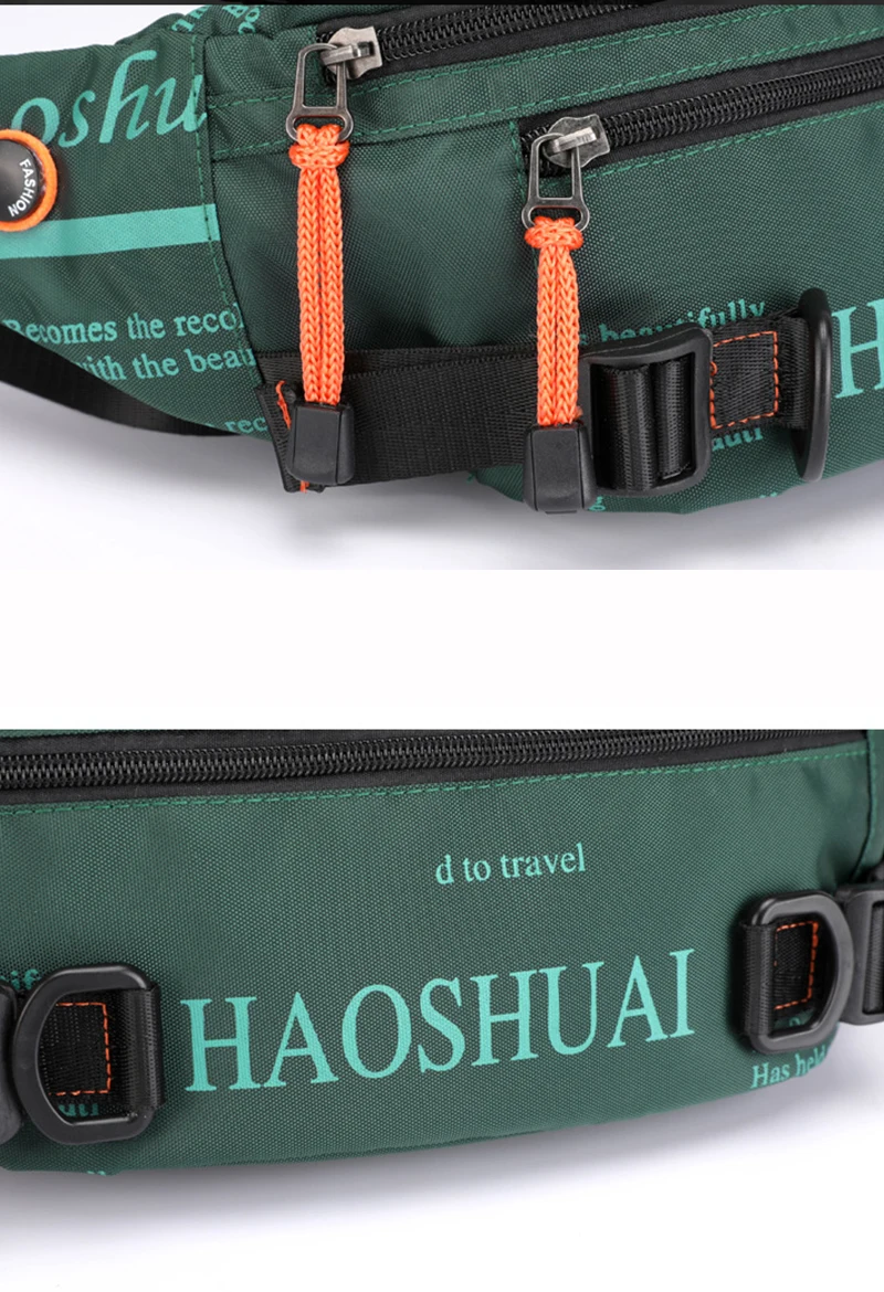 Taillen-Gürteltasche für Herren, Militärische Diebstahlsichere Lauf-Nylon-Reisetasche, Crossbody-Sling-Brusttasche, Hüfttasche – Detail 15