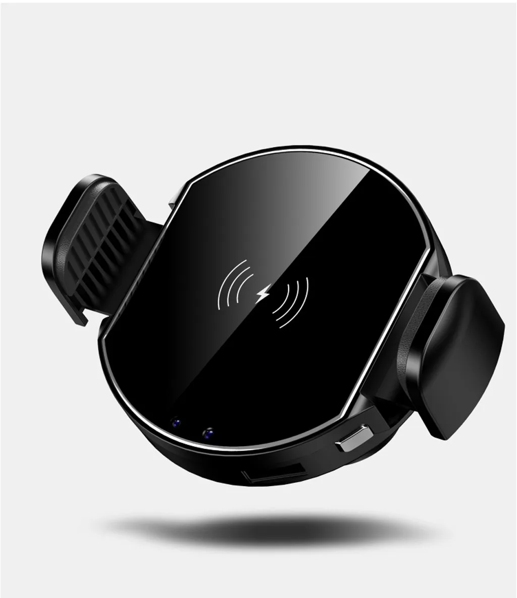 USB быстрое зарядное устройство Qi Беспроводное быстрое зарядное устройство Автомобильный держатель Автоматический Инфракрасный датчик зарядка Bluetooth беспроводной Charging-L1018