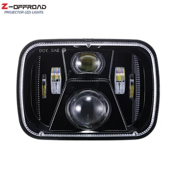 

2pcs Headlights 5x7 LED H4 Plug&Play Headlights Projector Headlamp with Hi/Lo Beam Lighting For Jeep Cherokee XJ Comanche MJ