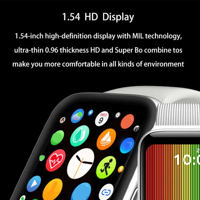 IWO 13 Lite Smartwatch Band Immer Auf Display Smart Uhr Herz Rate Monitor Fitness Tracker Männer IWO13 44mm Fall 1:1 uhr 5 W68