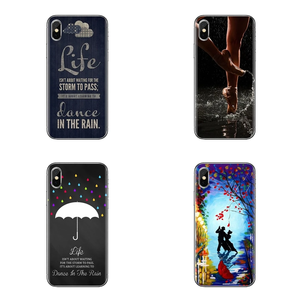Life Quote Dance In The Rain Words TPU Cases For Huawei P Smart Y6 P8 P9 P10 Plus Nova P20 Lite Pro Mini 2017 SLA-L02 SLA-L22 2i |