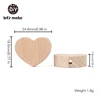 Let's Make 10pc Baby Teether Wooden Beads BPA Wooden Rodent Animal Heart Shape Teething Bead DIY Baby Pacifier Chain Accessories ► Photo 3/6