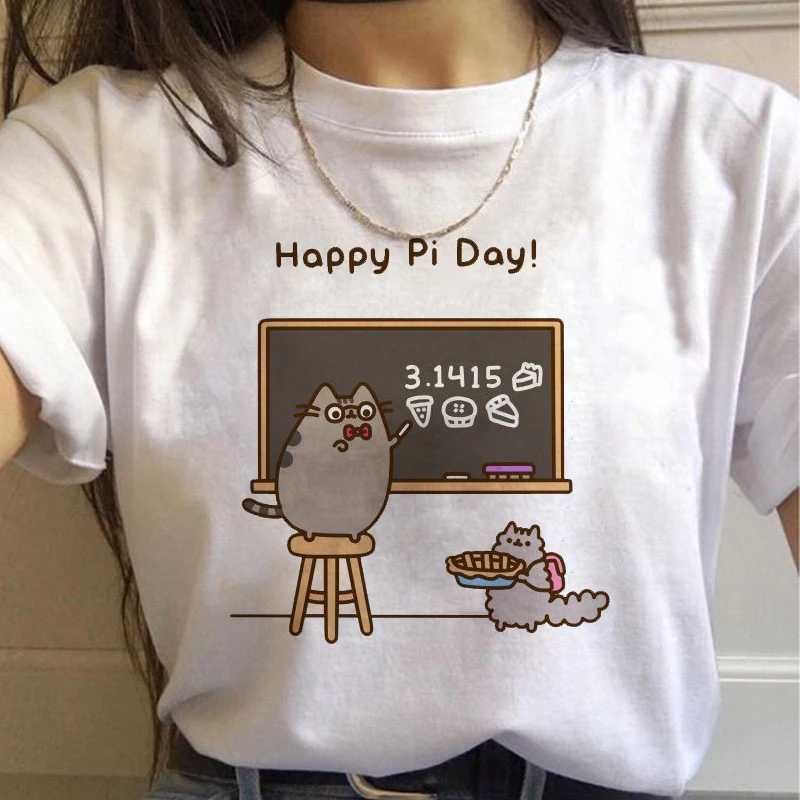 Kawaii Cat, женские футболки, Harajuku Ullzang, забавная футболка, 90 s, мультяшный принт, футболка, графический корейский стиль, топы, футболки, женская одежда - Цвет: 803