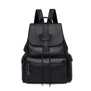 

Shoulder bag female controbolsa 2019 new soft leather travel bag fashion backpack female shoulder leather anti-theft leather