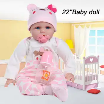 

22'' Handmade Lifelike Newborn Baby Doll Full Body Silicone Vinyl Reborn Gift