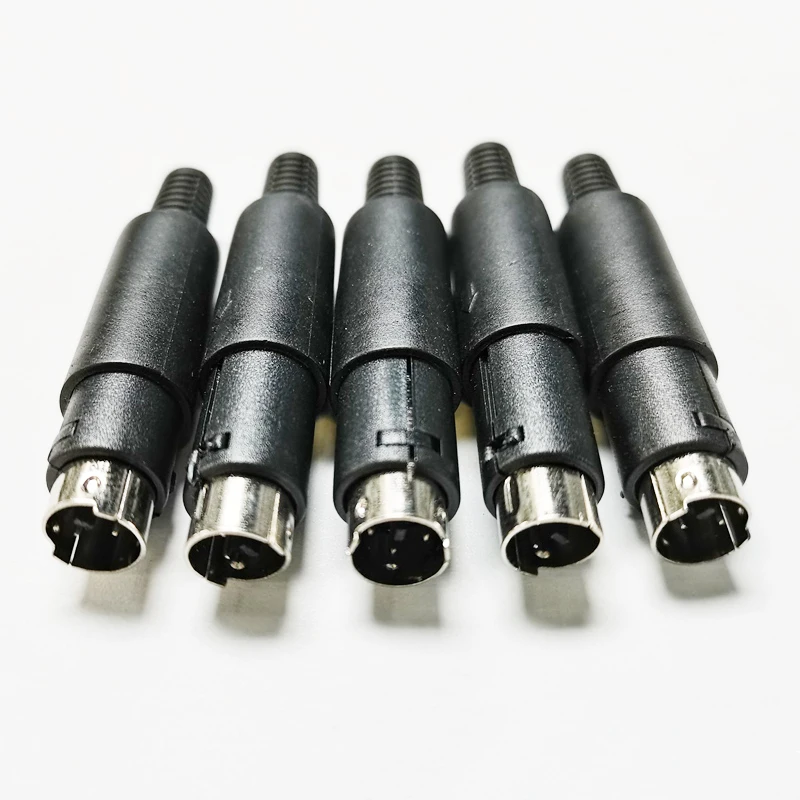 8 Pin Mini DIN Mini-DIN Male Plug S-video Connector Adapter With Plastic Handle 