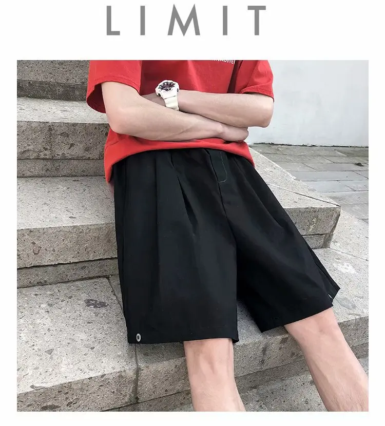 Гонконгский стиль летние мужские повседневные шорты INS свободный крой-мужские брюки шикарные студенческие Стильные шорты