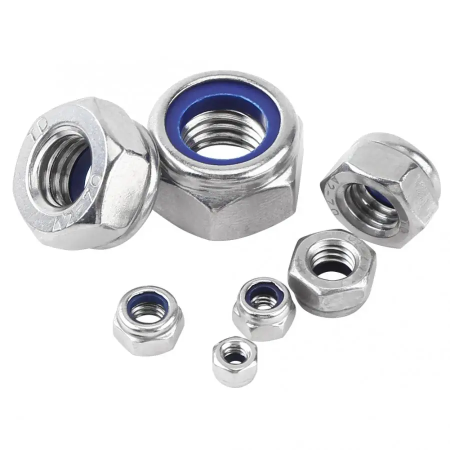 

Stainless Steel Square Nuts165pcs Stainless Steel Nylon Insert Locknut Assortment Kit M3 M4 M5 M6 M8 M10M12 Nut For Wood