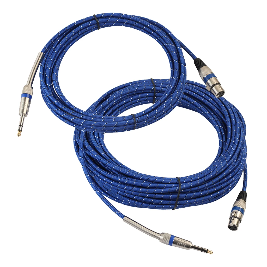 Нейлоновая оплетка 1/4 ''Jack 6 35 мм стерео папа к XLR гнезду микрофонный кабель 1 8/1