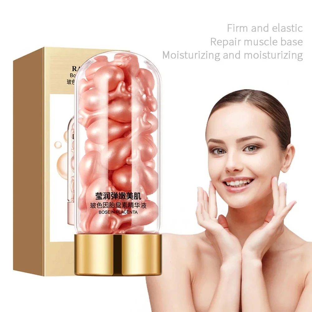 30 Capsules/Bottle Face Bosein Placenta Serum Anti-aging Repairing Day Night Hydrating Moisturizing Whitening Beauty Health Care blossoming beauty hydrating