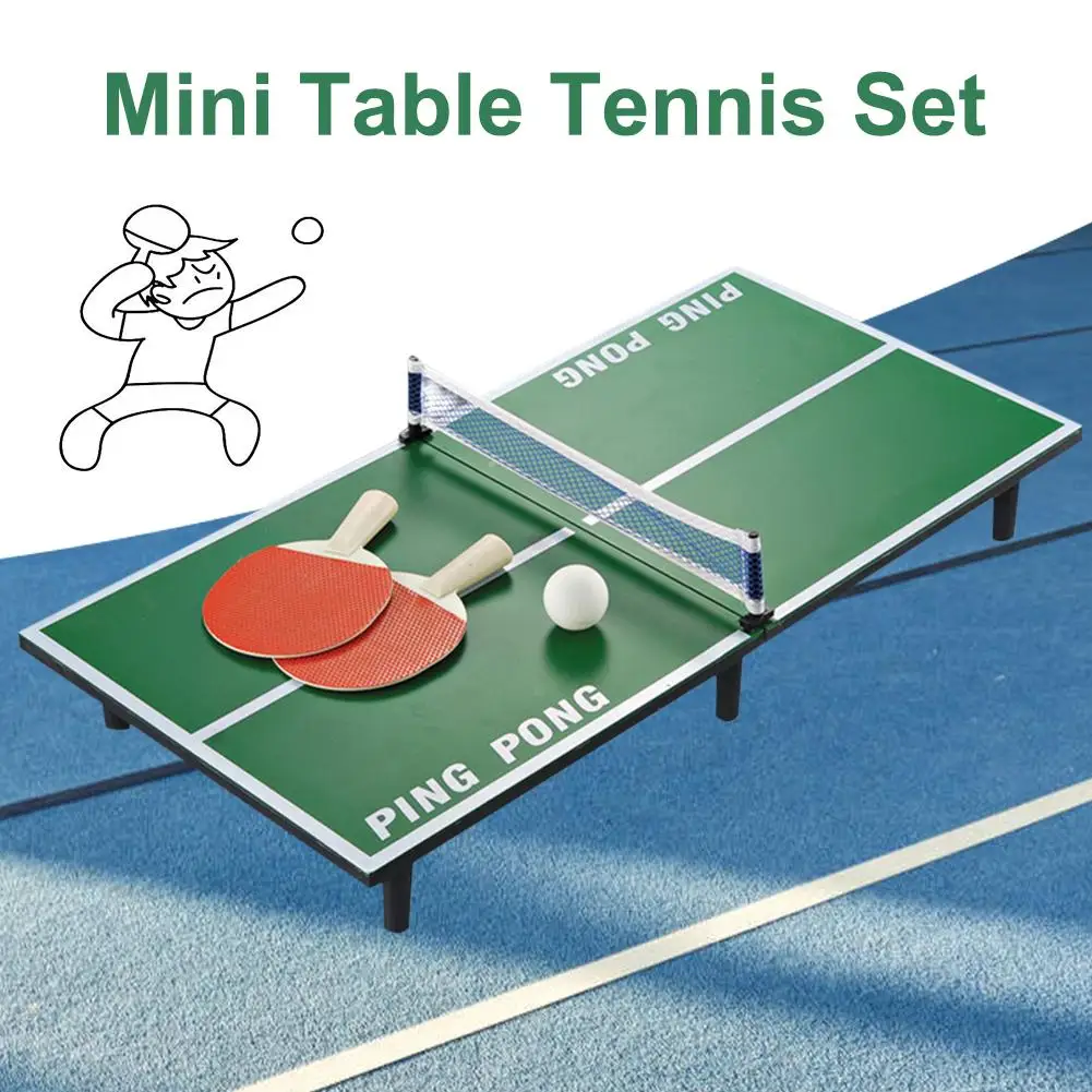 1 Set Mini Table Tennis Racket Table Set Wooden Portable Ping Pong Board Game Set Sport Entertainment Toy For Kids Children 4 Table Tennis Tables Aliexpress